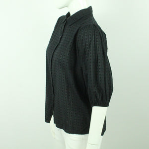 Second Hand COPENHAGEN LUXE Bluse Gr. S/M schwarz uni strukturiert (*)