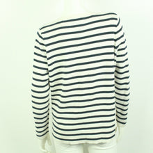 Laden Sie das Bild in den Galerie-Viewer, Second Hand PART TWO Pullover Gr. L weiß blau gestreift Strick (*)