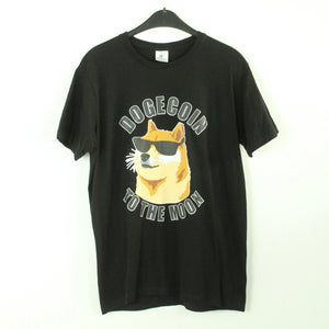 Second Hand DOGECOIN T-Shirt Gr. M schwarz mit Print (*)