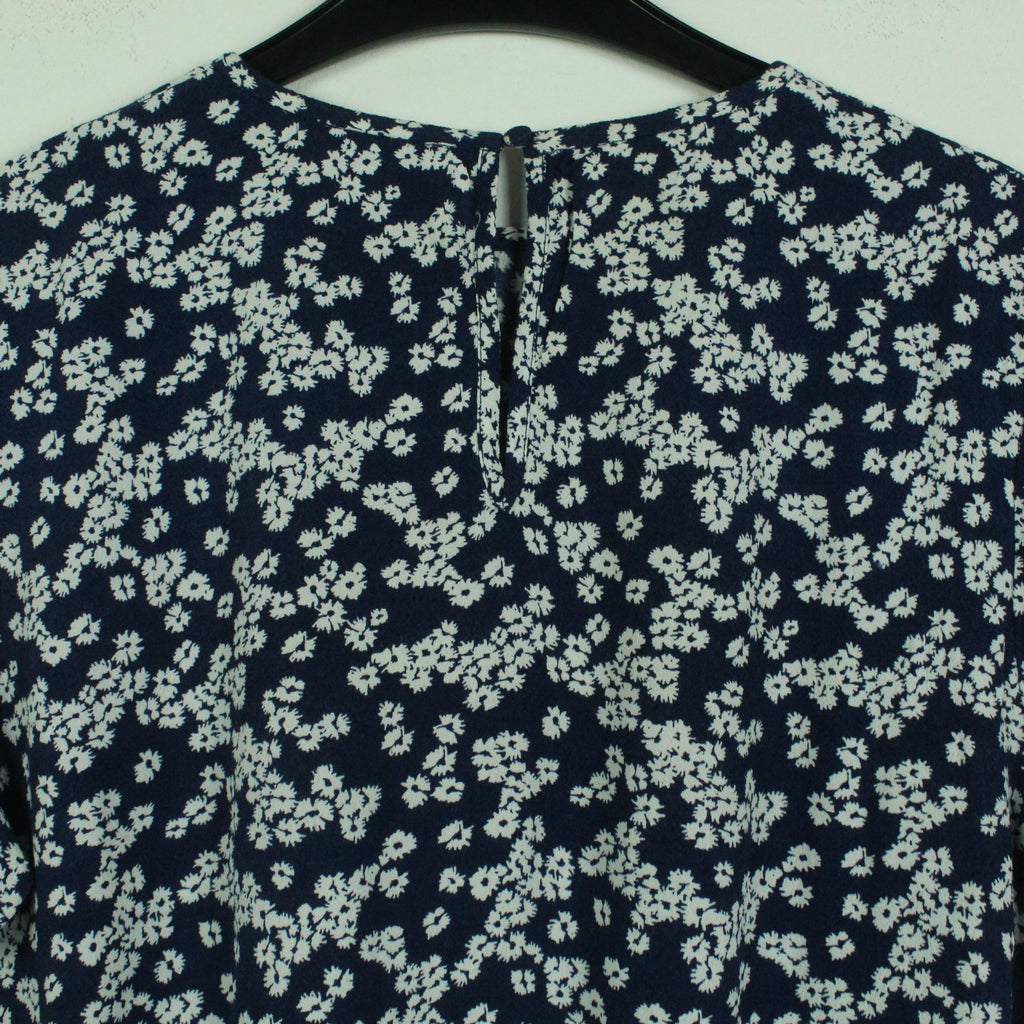 Second Hand SAMSØE SAMSØE Bluse Gr. S blau weiß geblümt (*)