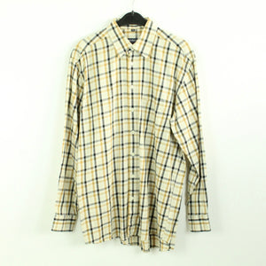 Second Hand SEIDENSTICKER Hemd Gr. M beige braun kariert langarm (*)