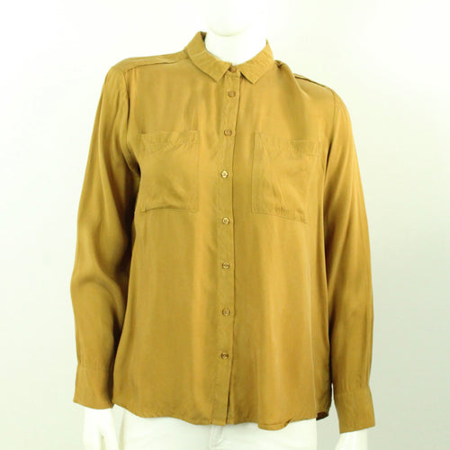 Second Hand SISSY-BOY Bluse Gr. M braun uni (*)