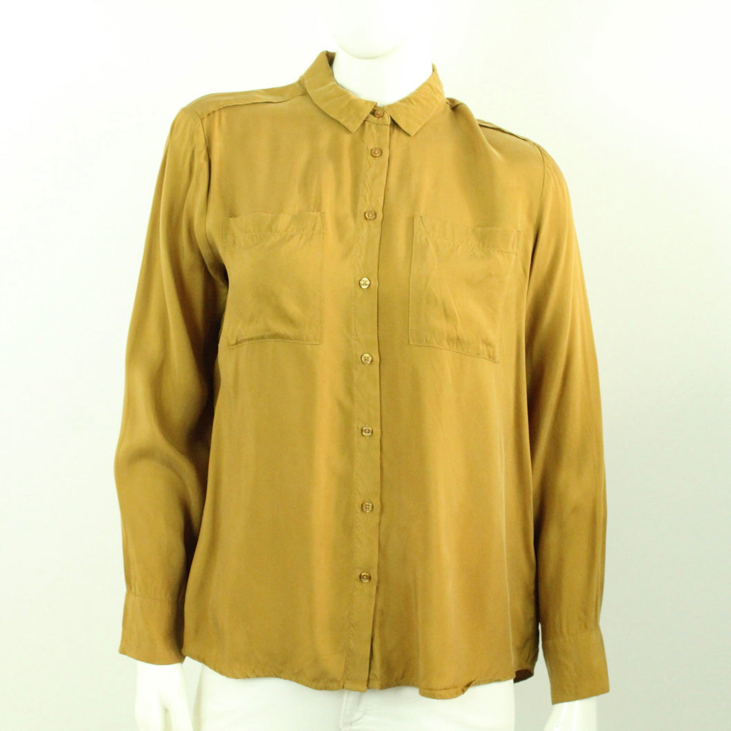 Second Hand SISSY-BOY Bluse Gr. M braun uni (*)