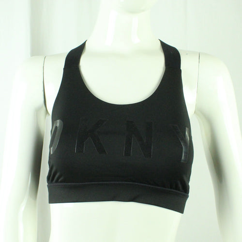 Second Hand DKNY Sporttop Gr. S schwarz mit Print (*)