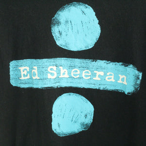 Vintage ED SHEERAN T-Shirt / Bandshirt Gr. S schwarz mit Print und Backprint DIVIDE TOUR (*)