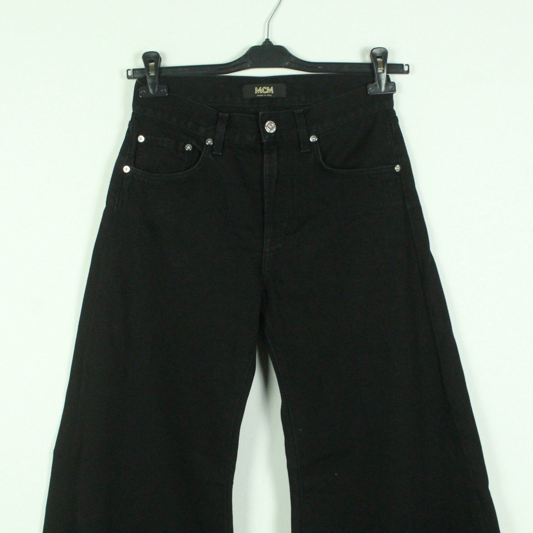 Second Hand MCM Jeans Schlaghaose Gr. 38 uni weites Bein  - Designer (*)