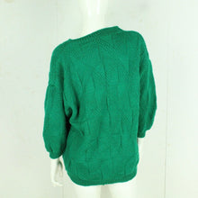 Laden Sie das Bild in den Galerie-Viewer, Vintage Pullover Female Gr. L grün uni Strick