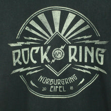 Laden Sie das Bild in den Galerie-Viewer, Vintage ROCK AM RING 2018 T-Shirt Gr. S schwarz mit Print und Backprint (*)