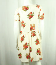 Laden Sie das Bild in den Galerie-Viewer, Second Hand TOPSHOP Kleid Gr. 40 beige mehrfarbig geblümt (*)