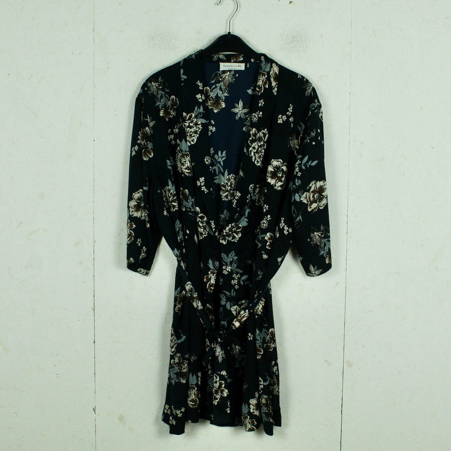 Second Hand ROSEMUNDE Kimono Gr. OS blau mehrfarbig geblümt (*)