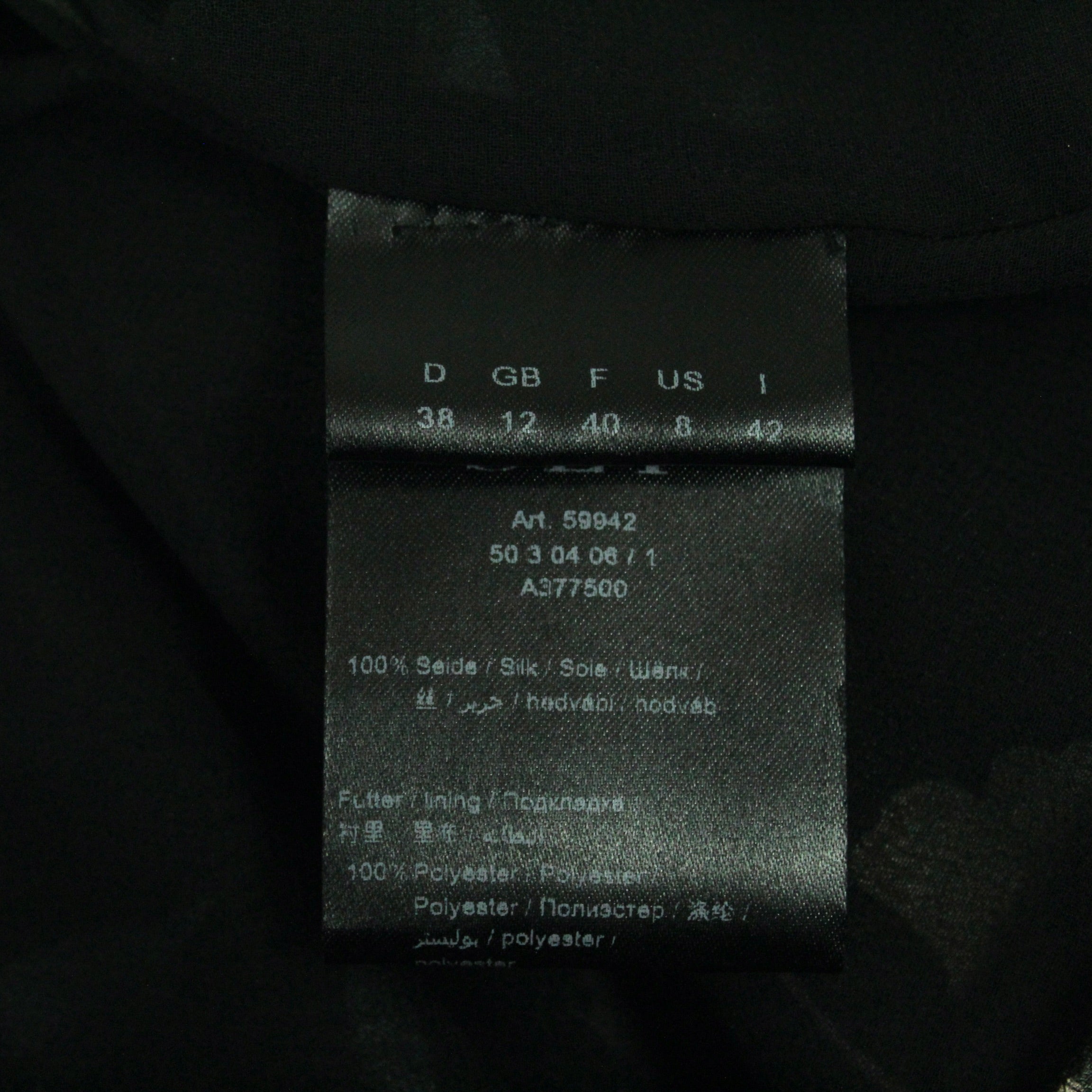 Second Hand SET Seidenkleid Gr. 38 schwarz bunt geblümt (*)