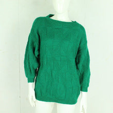 Laden Sie das Bild in den Galerie-Viewer, Vintage Pullover Female Gr. L grün uni Strick