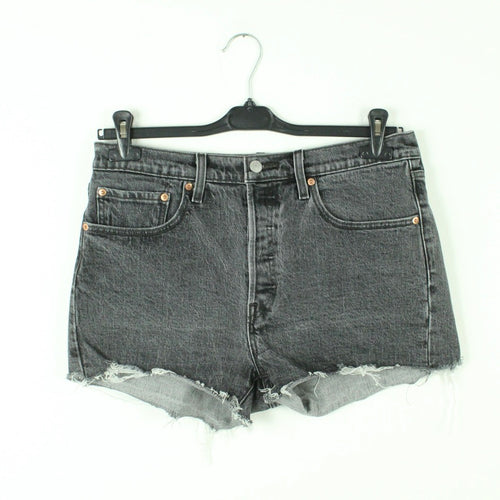Second Hand LEVI'S PREMIUM Jeansshorts W30 grau Mod. 501 Denim Shorts (*)