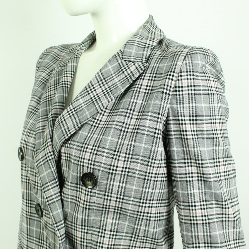 Second Hand I BLUES Blazer Gr. S grau rosa kariert Longblazer (*)