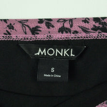Laden Sie das Bild in den Galerie-Viewer, Second Hand MONKI Rock Gr. S pink schwarz geblümt Mesh Maxirock (*)