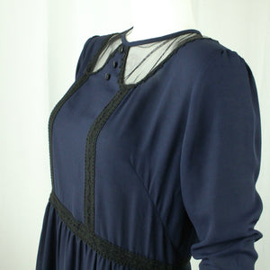 Second Hand LITTLE WHITE LIES Kleid Gr. L dunkelblau schwarz (*)