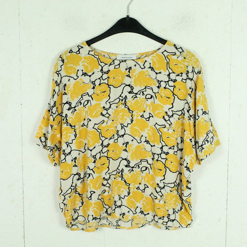 Second Hand SAMSOE SAMSOE Bluse Gr. XS beige mehrfarbig geblümt (*)