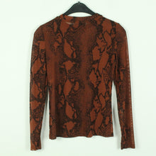 Laden Sie das Bild in den Galerie-Viewer, Second Hand COSTES REBEL Mesh Longsleeve Gr. XS braun schwarz Animalprint (*)