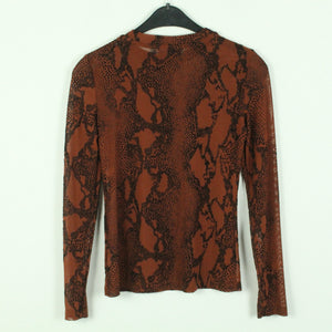 Second Hand COSTES REBEL Mesh Longsleeve Gr. XS braun schwarz Animalprint (*)