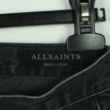 Laden Sie das Bild in den Galerie-Viewer, Second Hand ALL SAINTS Jeans Gr. W28 grau mit Stickerei (*)