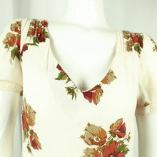 Laden Sie das Bild in den Galerie-Viewer, Second Hand TOPSHOP Kleid Gr. 40 beige mehrfarbig geblümt (*)