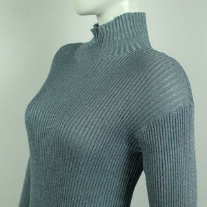 Second Hand BAUM UND PFERDGARTEN Strickkleid Gr. M hellblau Glitzer (*)