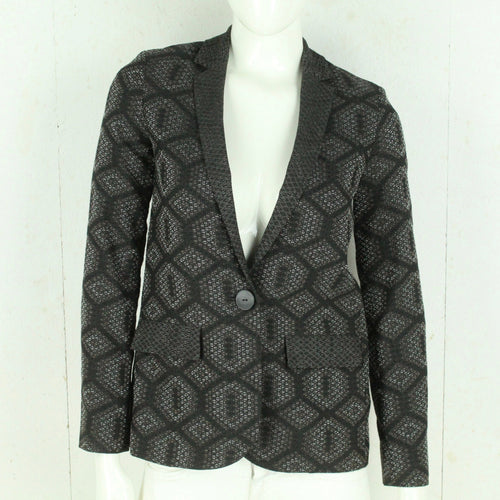 Second Hand ACOTÉ Blazer Jacke Gr. XS schwarz mehrfarbig gemustert (*)