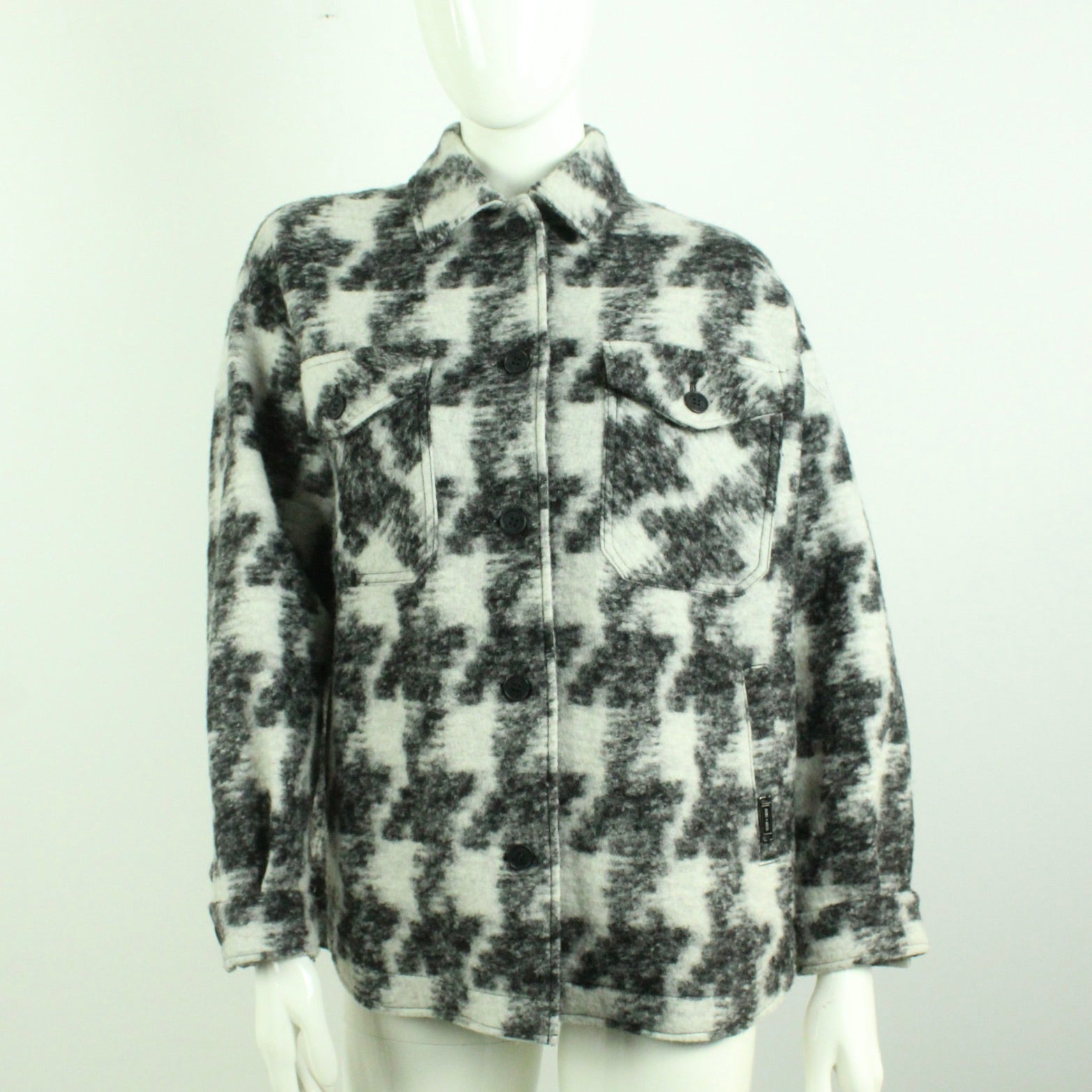 Second Hand SAINT + SOFIA Jacke Gr. M schwarz weiß gemustert (*)