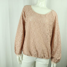 Laden Sie das Bild in den Galerie-Viewer, Second Hand MINX Spitzenbluse Gr. 40 rosa uni Spitze Bluse NEU(*)