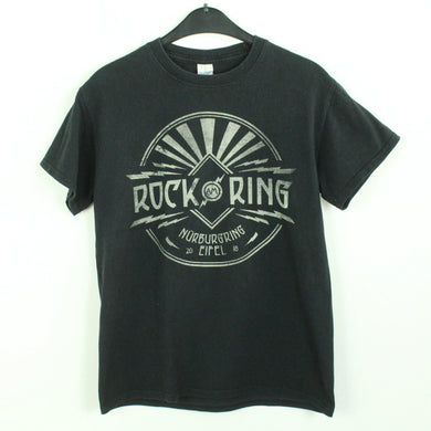 Vintage ROCK AM RING 2018 T-Shirt Gr. S schwarz mit Print und Backprint (*)