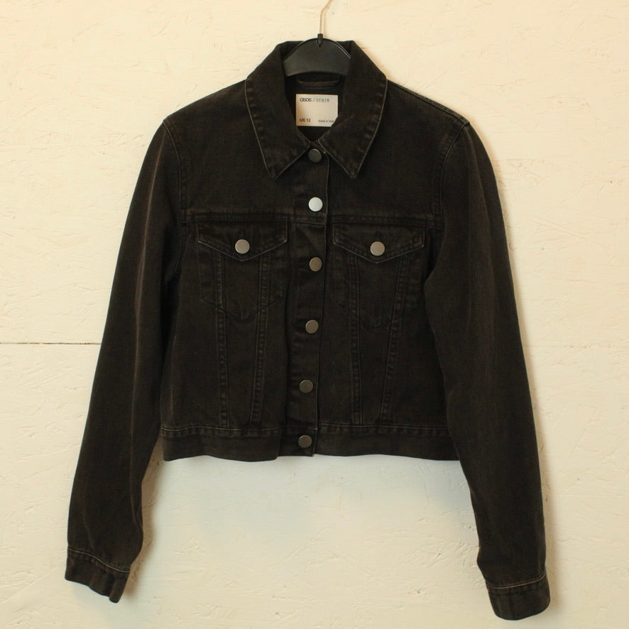 Second Hand ASOS Jeansjacke Gr. 38 grau (*)
