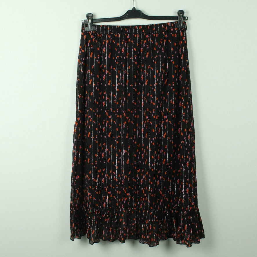 Second Hand COSTER COPENHAGEN Rock Gr. 38 schwarz bunt gemustert Maxirock (*)