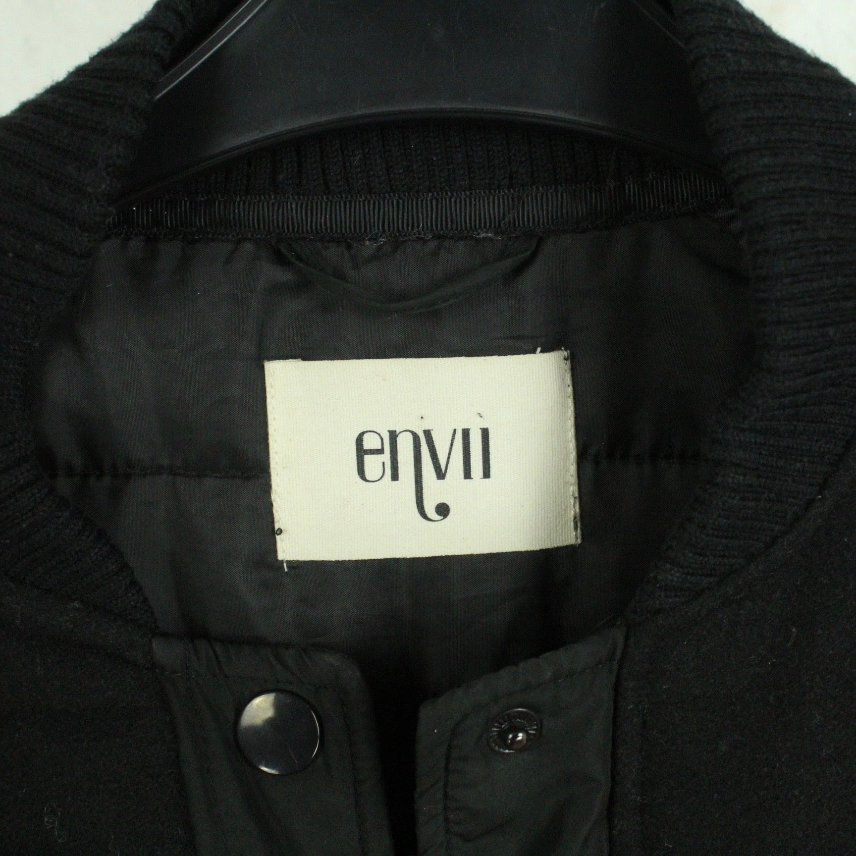Second Hand ENVII Parka mit Wolle Gr. M schwarz Mod. Baxter Bomber gesteppt (*)