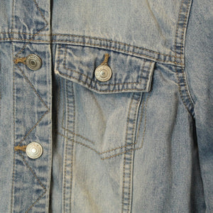 Second Hand ONLY Jeansjacke Gr. 38 blau mit Stickerei (*)