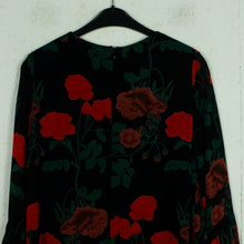 Laden Sie das Bild in den Galerie-Viewer, Second Hand GANNI Kleid Gr. 38 schwarz mehrfarbig geblümt (*)