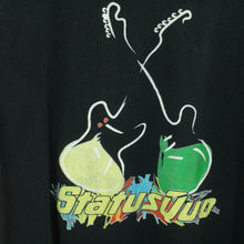Laden Sie das Bild in den Galerie-Viewer, Vintage STATUS QUO T-Shirt / Bandshirt Gr. M schwarz mit Print und Backprint (*)