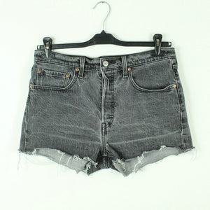 Second Hand LEVI'S PREMIUM Jeansshorts W30 grau Mod. 501 Denim Shorts (*)