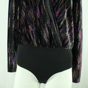 Second Hand EKSEPT Body Gr. M schwarz mehrfarbig Glitzer Samtbody (*)