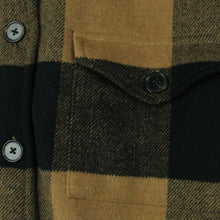 Laden Sie das Bild in den Galerie-Viewer, Second Hand ALL SAINTS Jacke mit Wolle Gr. 38 braun schwarz kariert (*)