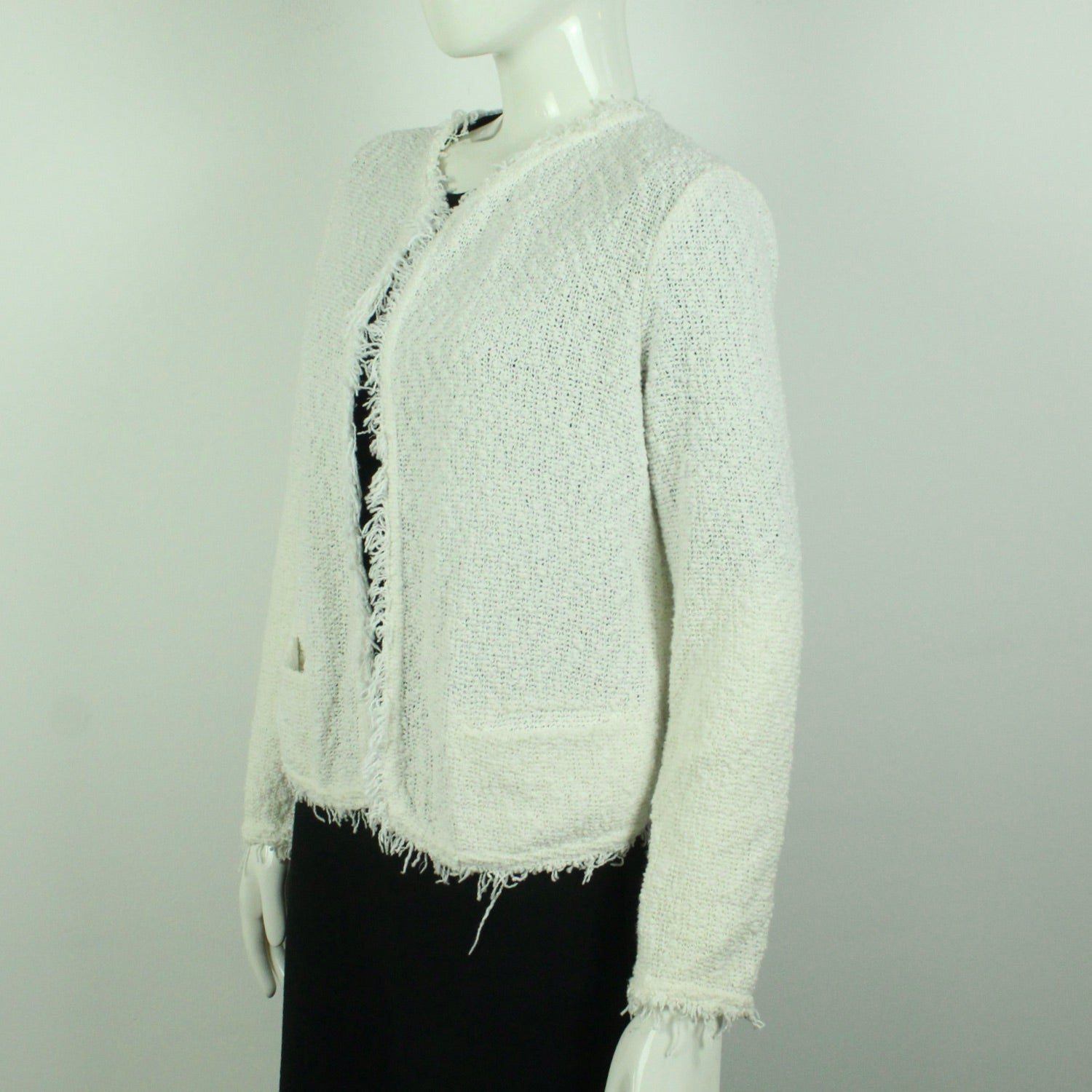 Second Hand IRO Jacke Gr. 42 weiß uni Modell SHAVANI (*)