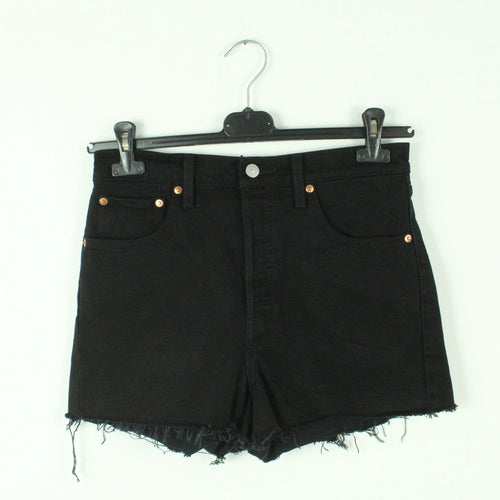 Second Hand LEVI'S PREMIUM Jeansshorts W28 schwarz Mod. RIBCAGE SHORTS (*)