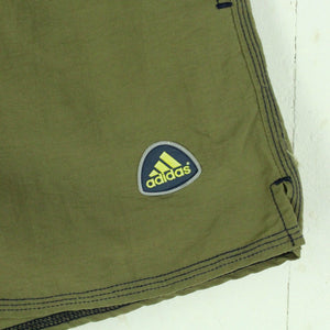 Vintage ADIDAS Sportshorts Gr. S oliv mit Logo Shorts