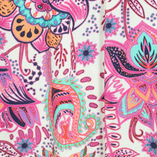 Laden Sie das Bild in den Galerie-Viewer, Second Hand DARLING HARBOUR Palazzohose Gr. 40 weiß pink gemustert (*)