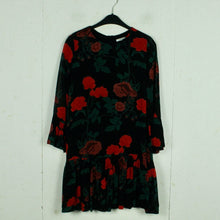 Laden Sie das Bild in den Galerie-Viewer, Second Hand GANNI Kleid Gr. 38 schwarz mehrfarbig geblümt (*)