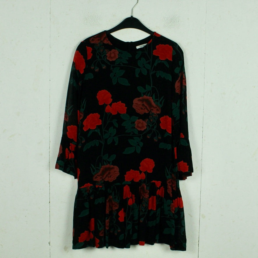 Second Hand GANNI Kleid Gr. 38 schwarz mehrfarbig geblümt (*)
