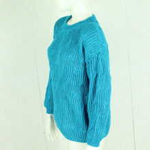 Laden Sie das Bild in den Galerie-Viewer, Vintage Pullover Female Gr. L türkis uni Strick