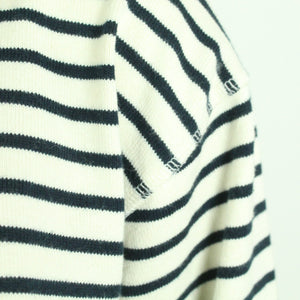 Second Hand MADS NORGAARD Hoodie Gr. L weiß blau gestreift Sweatshirt (*)