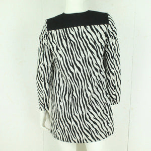 Second Hand H&M Mantel Gr. 36 schwarz weiß Animalprint Übergangsmantel (*)