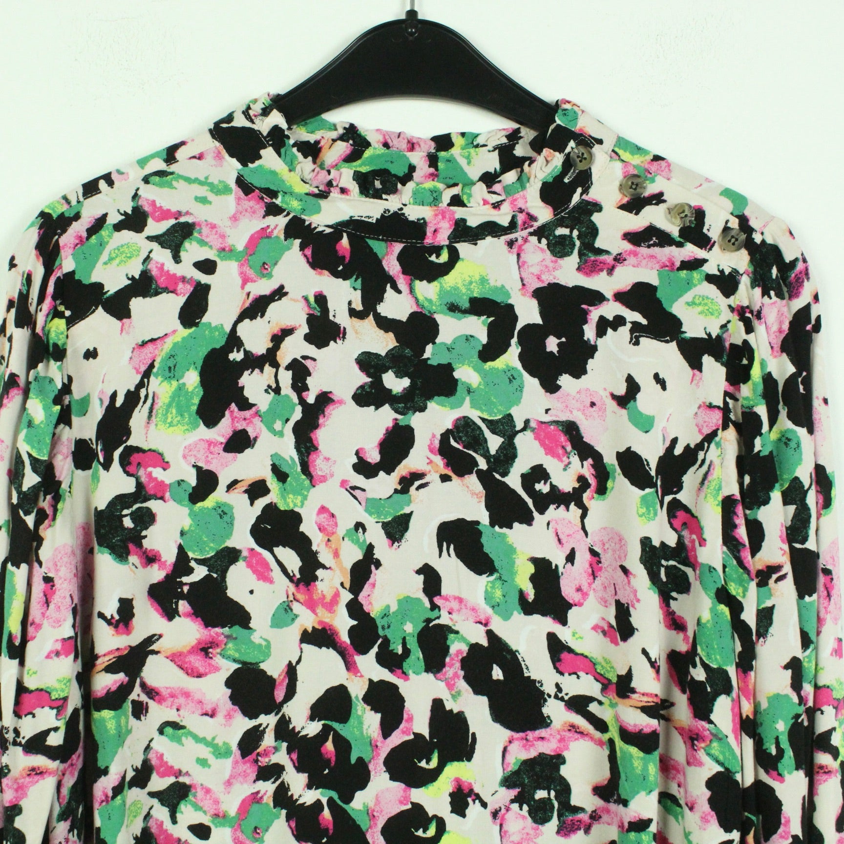 Second Hand FREEQUENT Bluse Gr. L bunt gemustert (*)