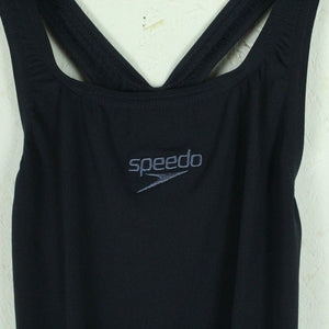Vintage SPEEDO Badeanzug Gr. XS blau uni 80s 90s Beachwear